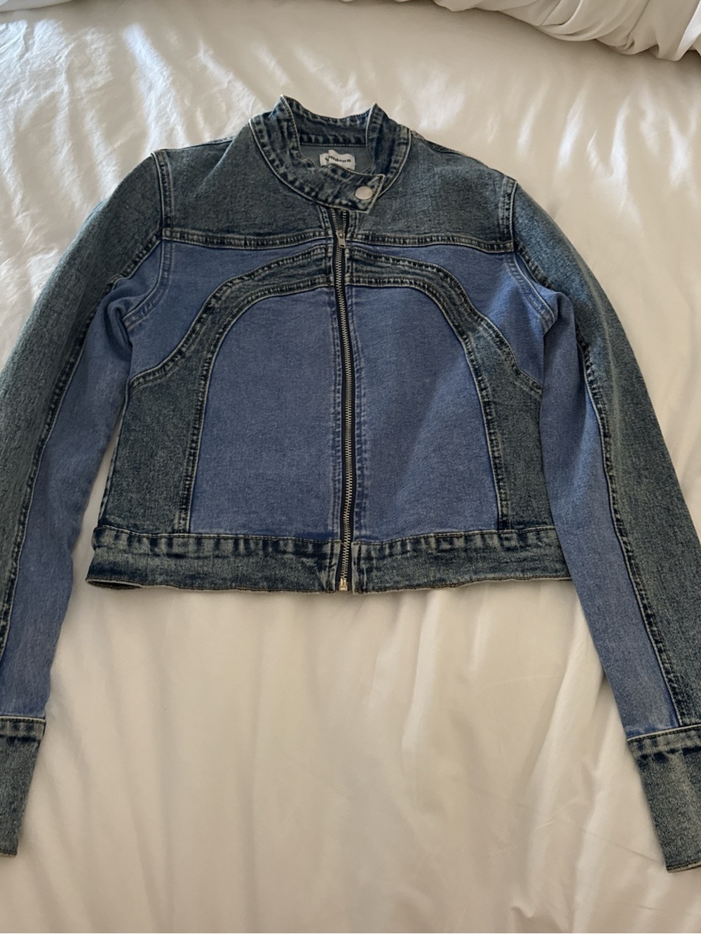 superdown blue denim moto Jacket